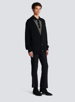 Balmain Knit Cardigan With Logo