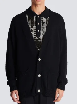 Balmain Knit Cardigan With Logo