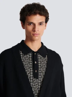 Balmain Knit Cardigan With Logo
