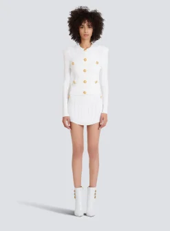 Women Balmain Knit Cardigan With Gold Buttons