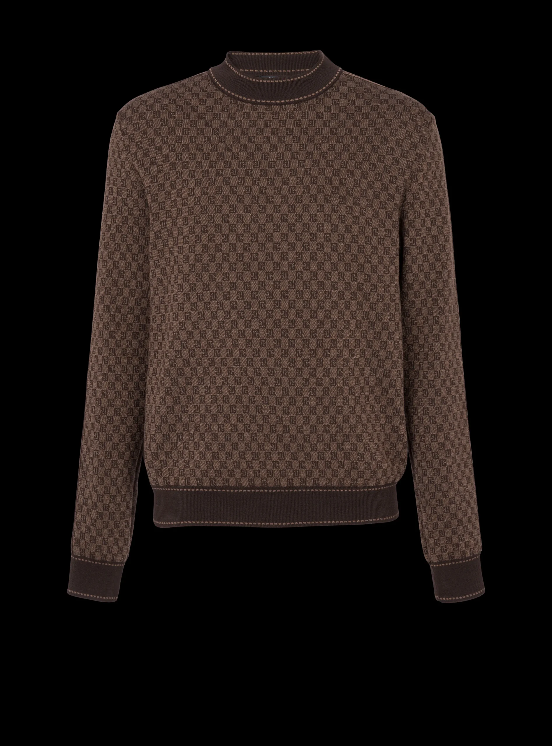 Balmain Knit Jumper With Mini Monogram