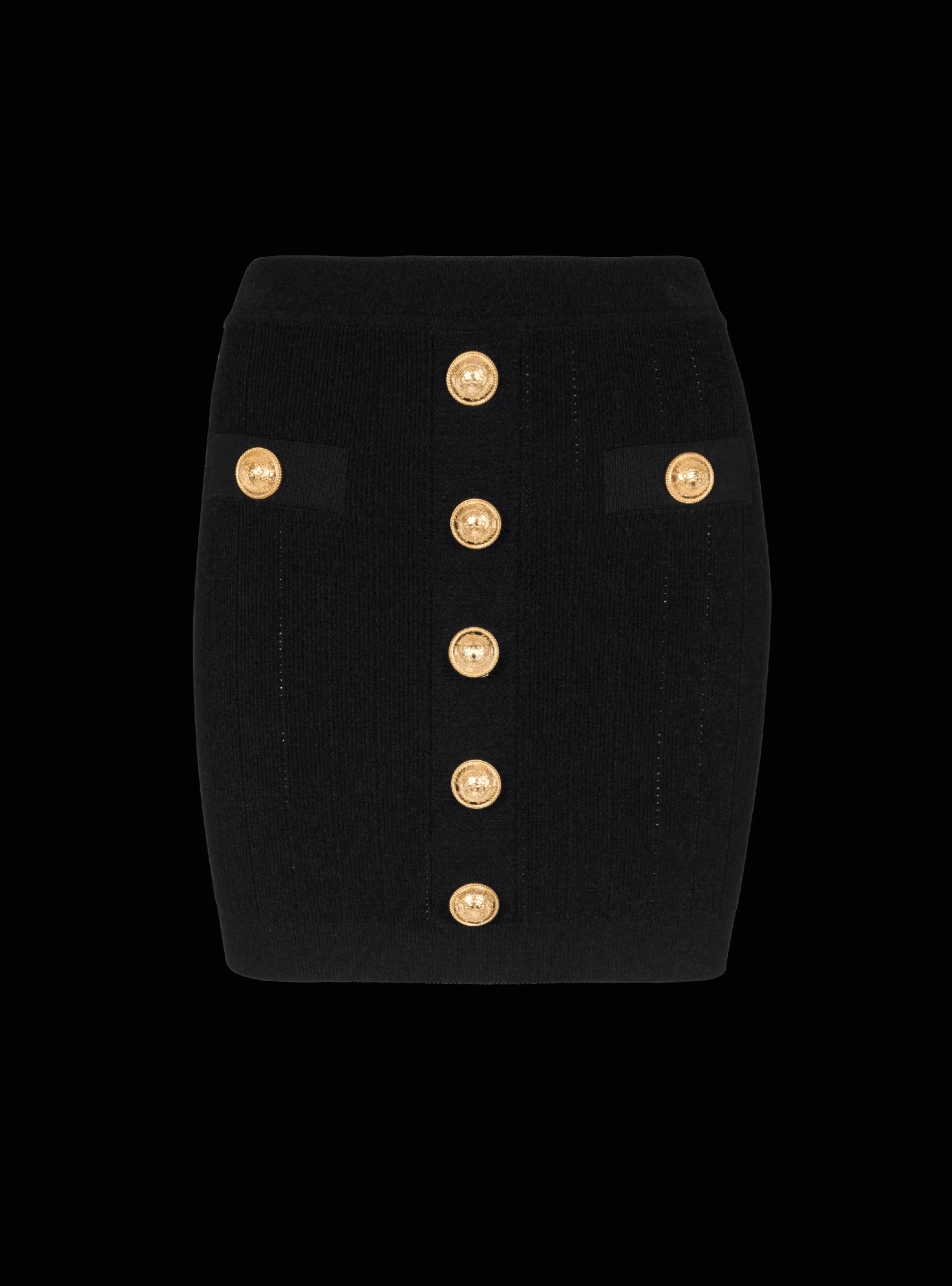 Women Balmain Knit Skirt With Buttons