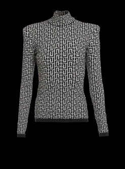 Women Balmain Knit Sweater With Monogram