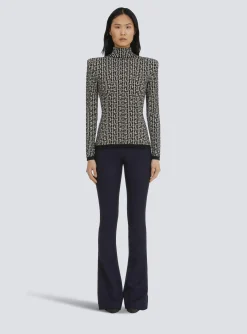 Women Balmain Knit Sweater With Monogram