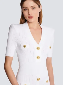 Women Balmain Knitted Dress With Buttons