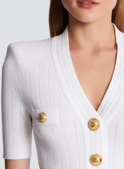 Women Balmain Knitted Dress With Buttons