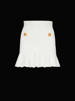 Women Balmain Knitted Skater Skirt