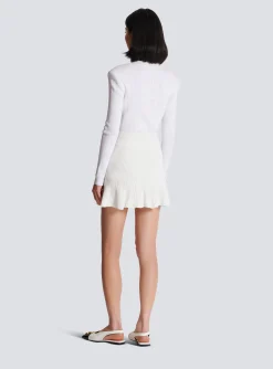 Women Balmain Knitted Skater Skirt