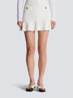 Women Balmain Knitted Skater Skirt