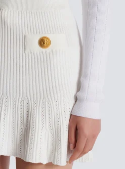 Women Balmain Knitted Skater Skirt