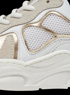Kids/BOY Balmain Leather And Mesh Trainers