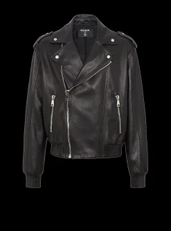 Balmain Leather Bomber Jacket