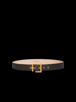 Women Balmain Leather Coin Belt Belt