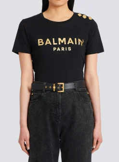 Women Balmain Leather Coin Belt Belt