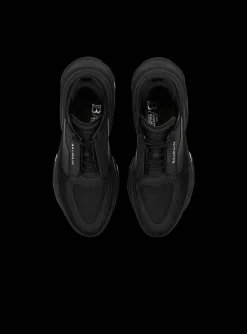 Balmain Leather, Neoprene And Suede B-Bold Low-top Sneakers