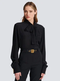 Women Balmain Leather P-Belt