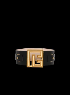 Women Balmain Leather P-Belt