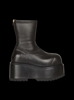 Women Balmain Leather Platform Boots