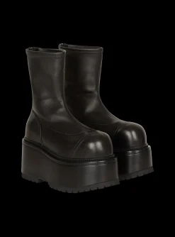 Women Balmain Leather Platform Boots