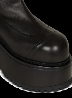 Women Balmain Leather Platform Boots