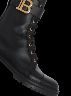Women Balmain Leather Ranger Romy Ankle Boots