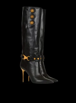 Women Balmain Leather Robin Boots