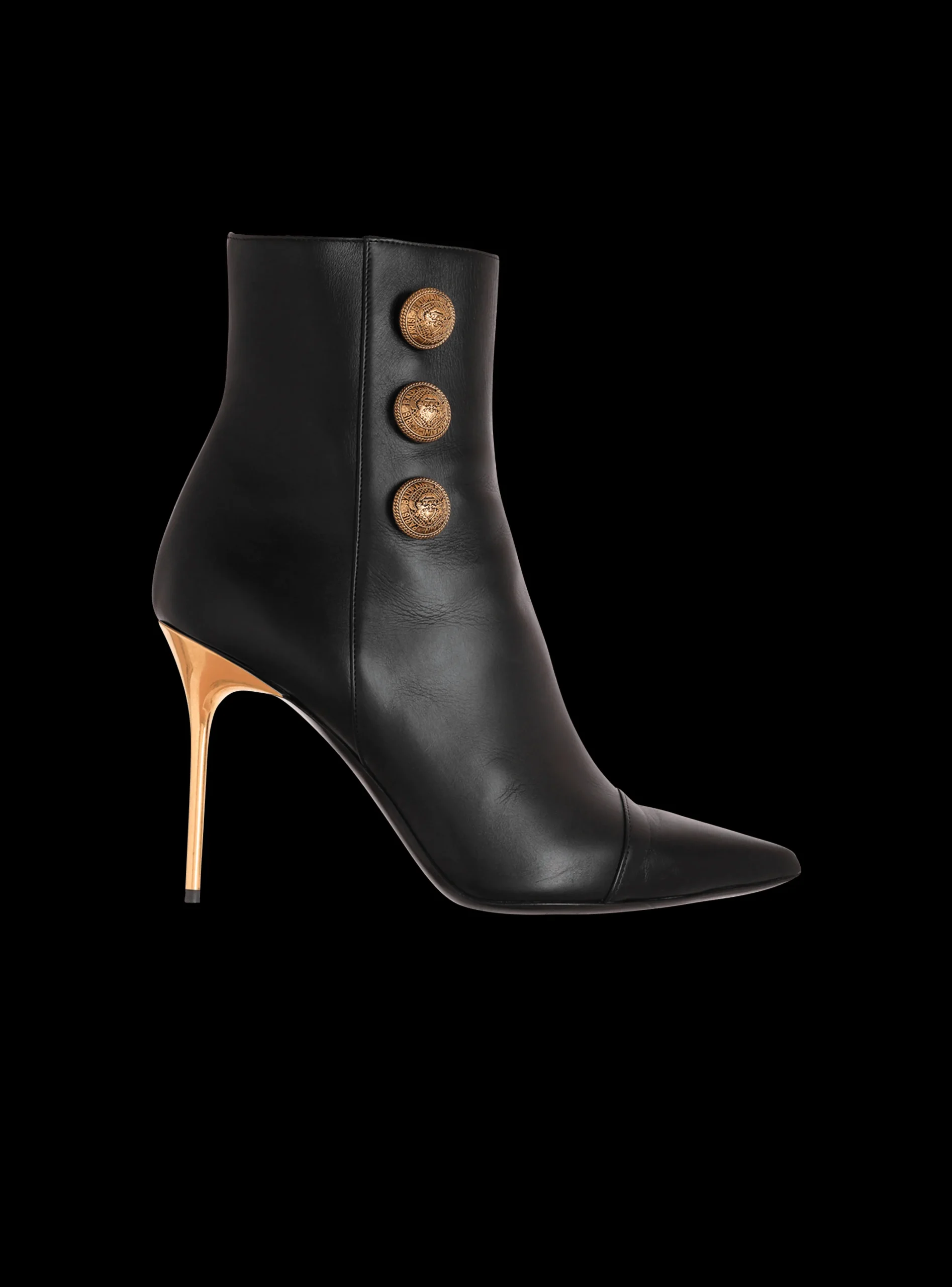 Women Balmain Leather Roni Ankle Boots