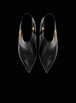 Women Balmain Leather Roni Ankle Boots