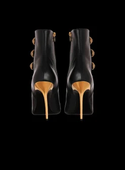 Women Balmain Leather Roni Ankle Boots