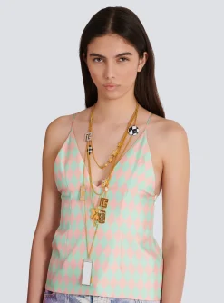 Women Balmain Long Miami Pendant Necklace