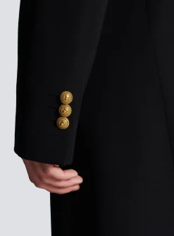 Women Balmain Long Military-style Coat