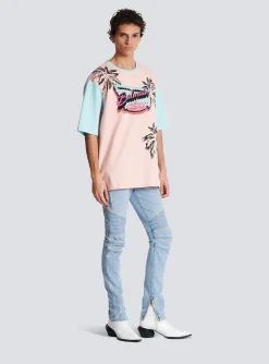 Balmain Loose Miami Printed T-shirt