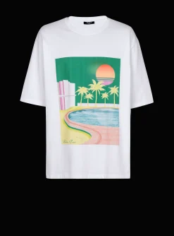Balmain Loose Postcard Printed T-shirt