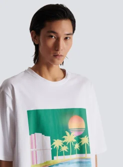 Balmain Loose Postcard Printed T-shirt
