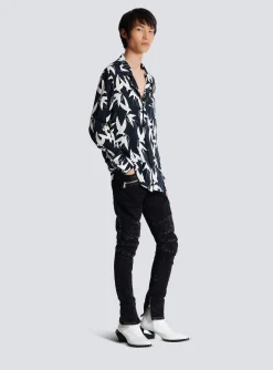 Balmain Loose Shirt With Swallow Print