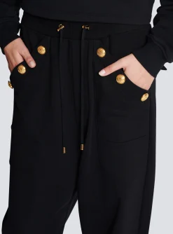 Women Balmain Loose-fitting Buttoned Joggers