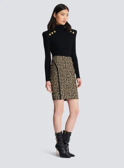 Women Balmain Lurex Tweed Skirt