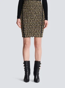 Women Balmain Lurex Tweed Skirt