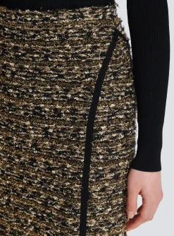 Women Balmain Lurex Tweed Skirt