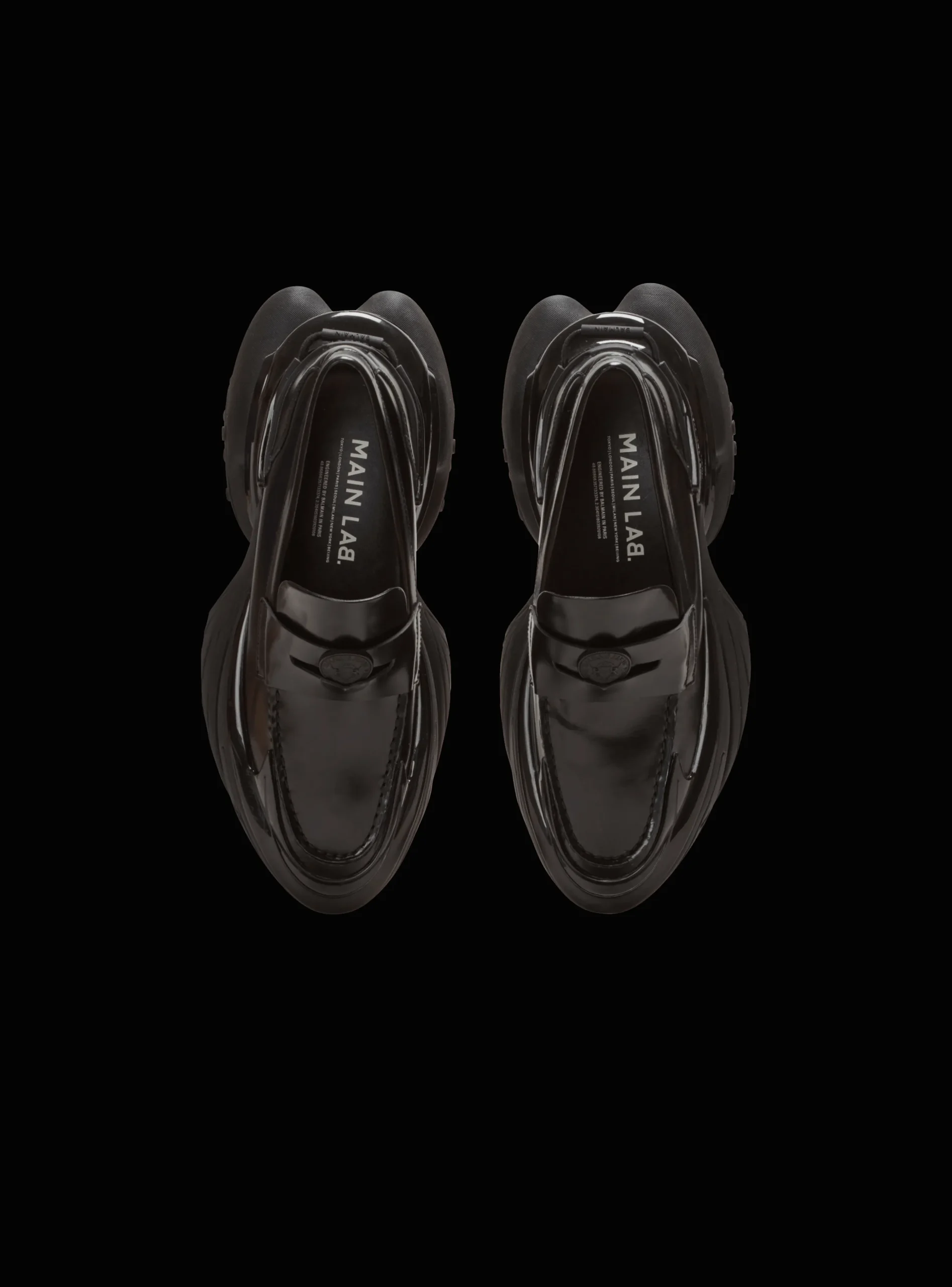 Balmain Main Lab Unicorn Glazed Leather Loafers