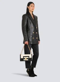 Women Balmain Medium-sized Black And Leather 1945 Heritage Bag