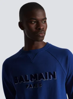 Balmain Metallic Flocked Sweatshirt