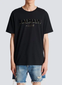 Balmain Metallic Flocked T-shirt