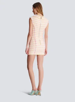 Women Balmain Miami Tweed Dress With Buttons