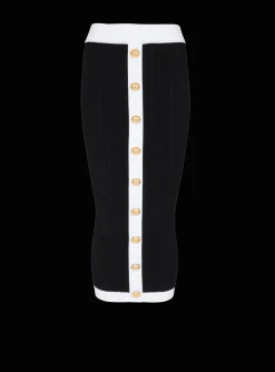 Women Balmain Midi Knit Skirt