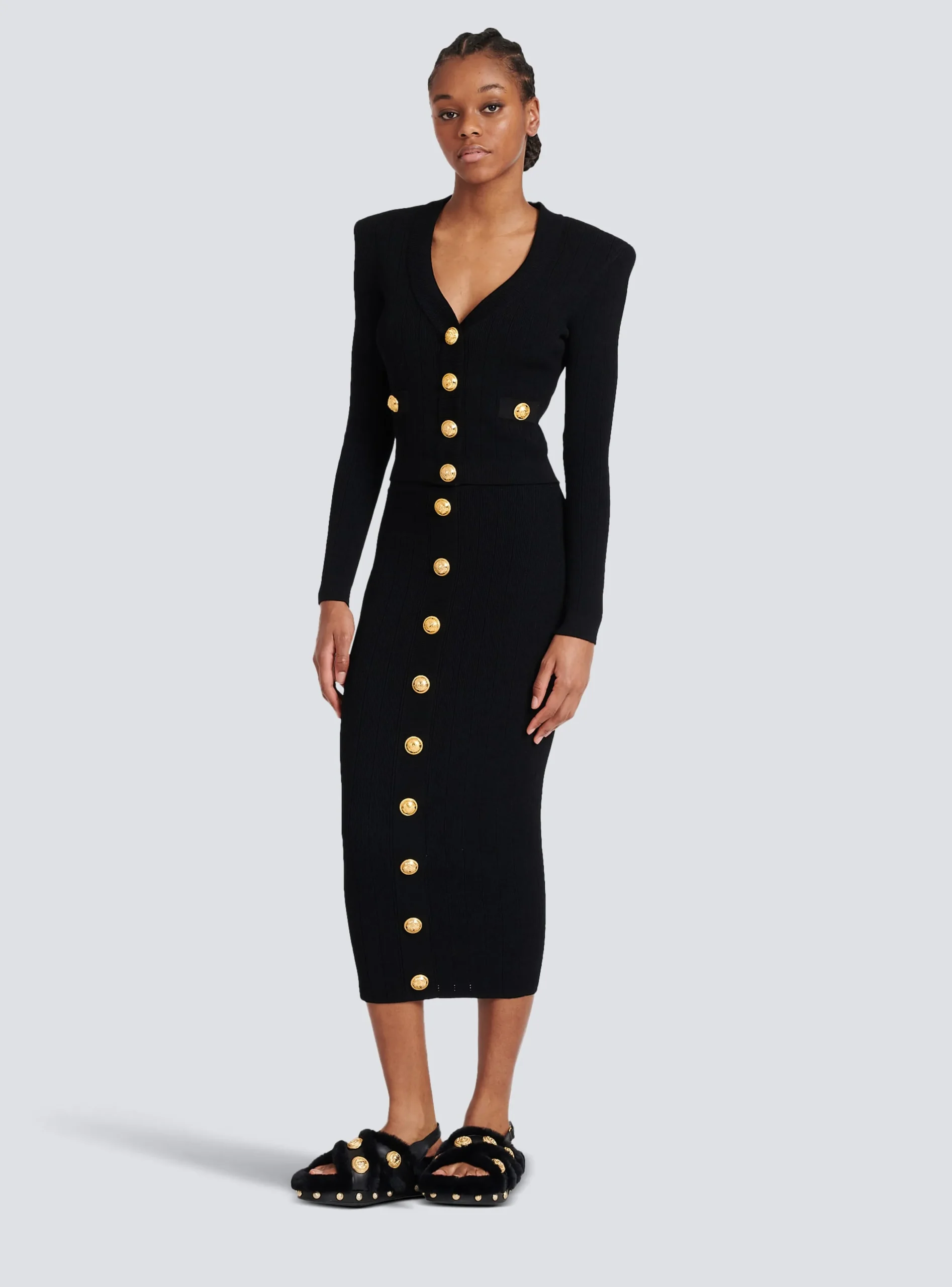 Women Balmain Mid-length Knit Skirt