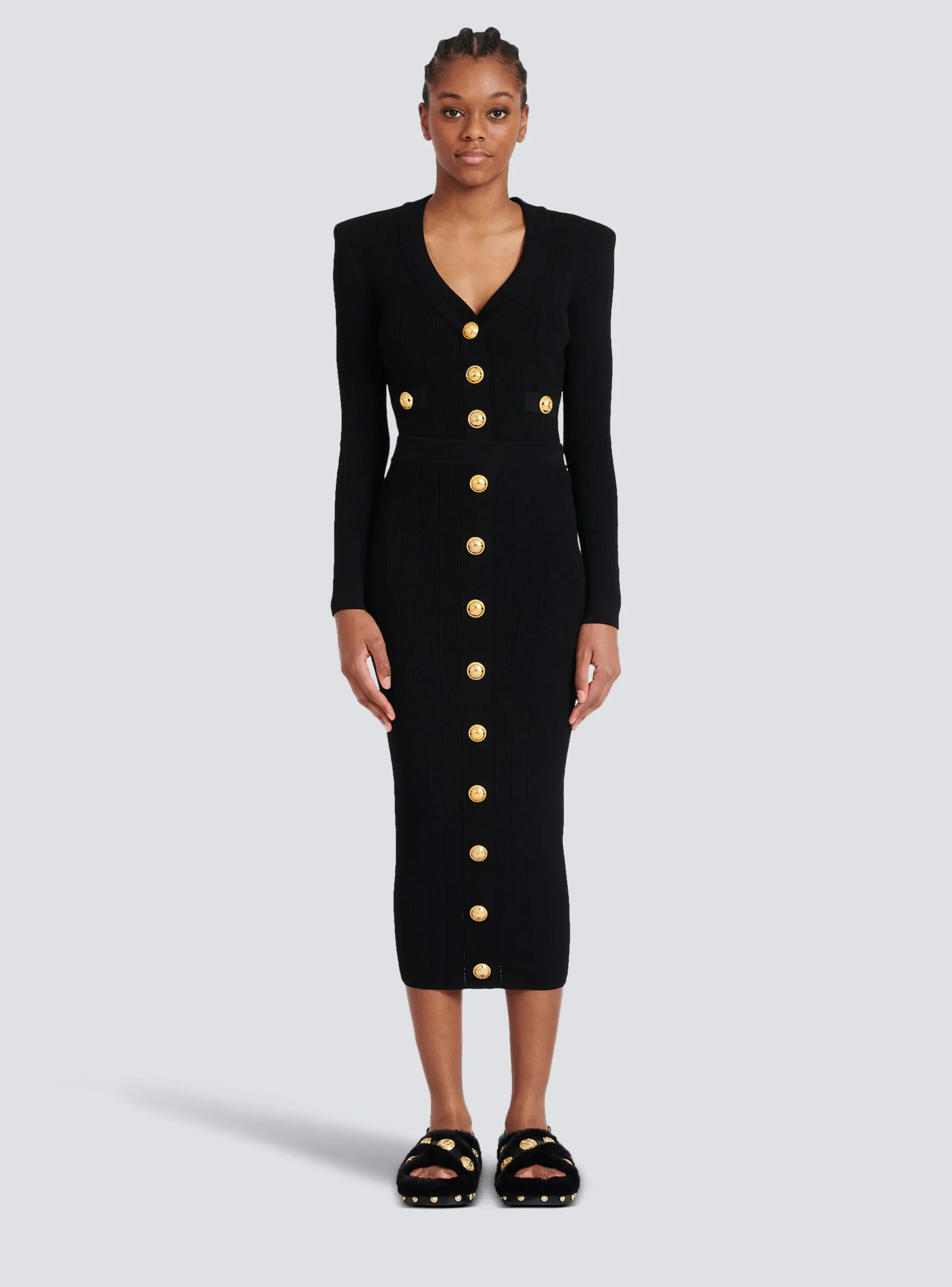 Women Balmain Mid-length Knit Skirt