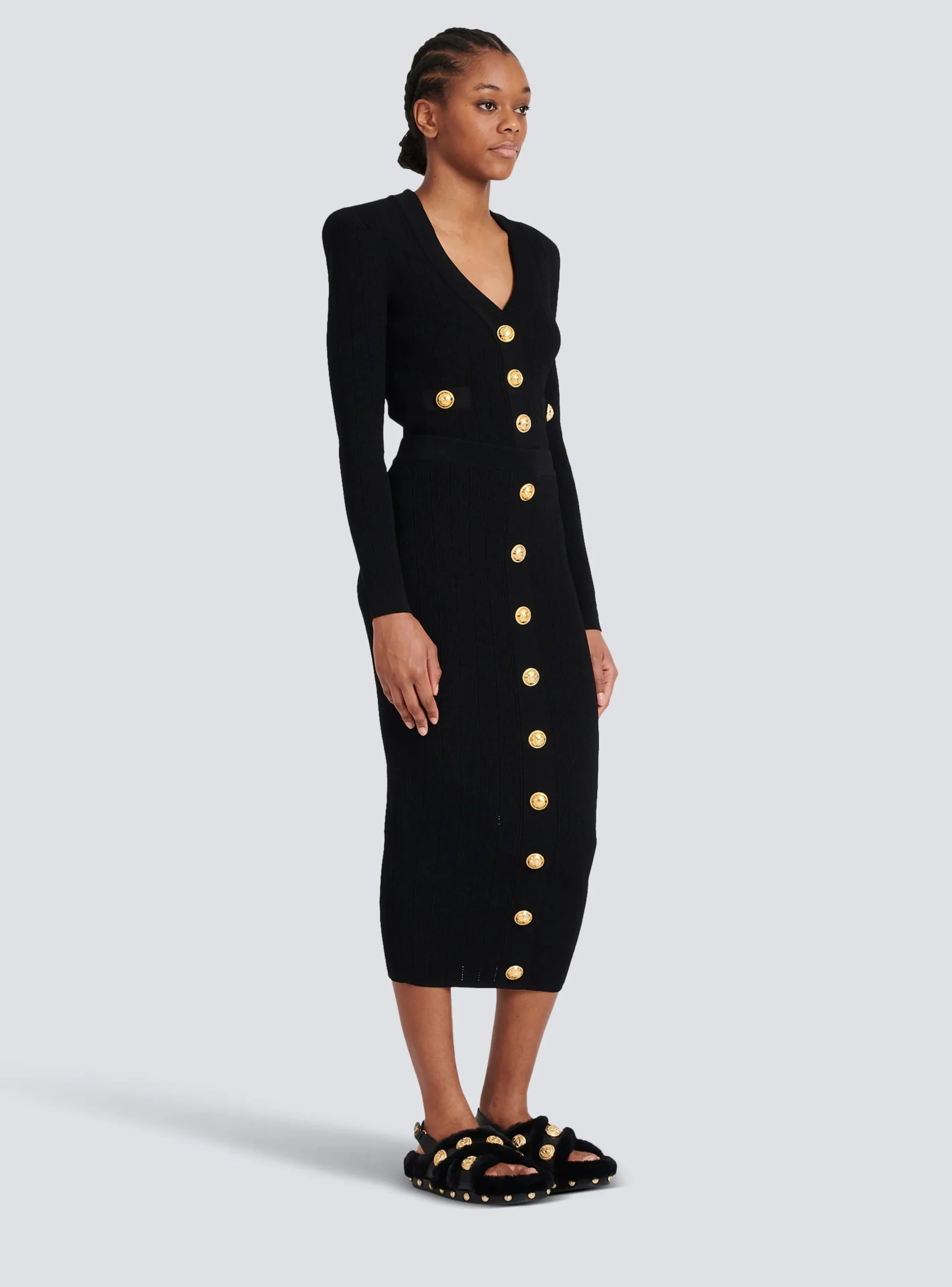 Women Balmain Mid-length Knit Skirt