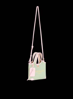 Women Balmain Mini Canvas And Leather B-Army Grocery Bag