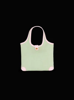 Women Balmain Mini Canvas And Leather B-Army Grocery Bag
